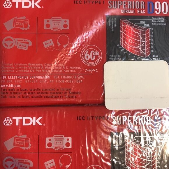TDK Superior D90 Normal Bias Cassette Tapes (9) - Picture 3 of 4